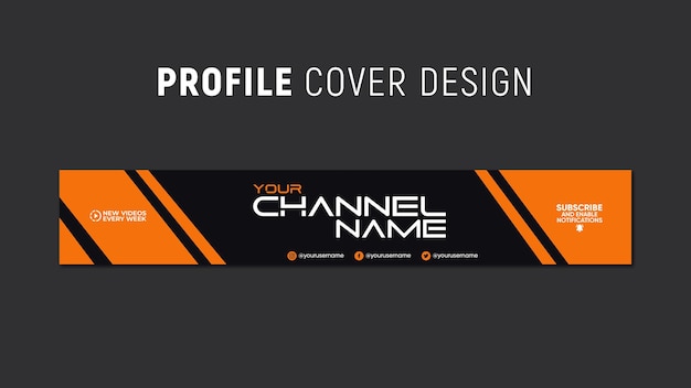 creative youtube banner cover psd template