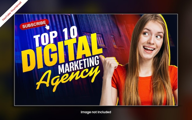 PSD creative youtube thumbnail design