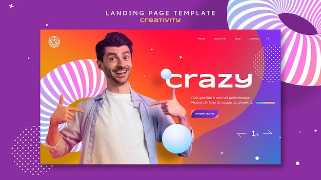 Creativity landing page template