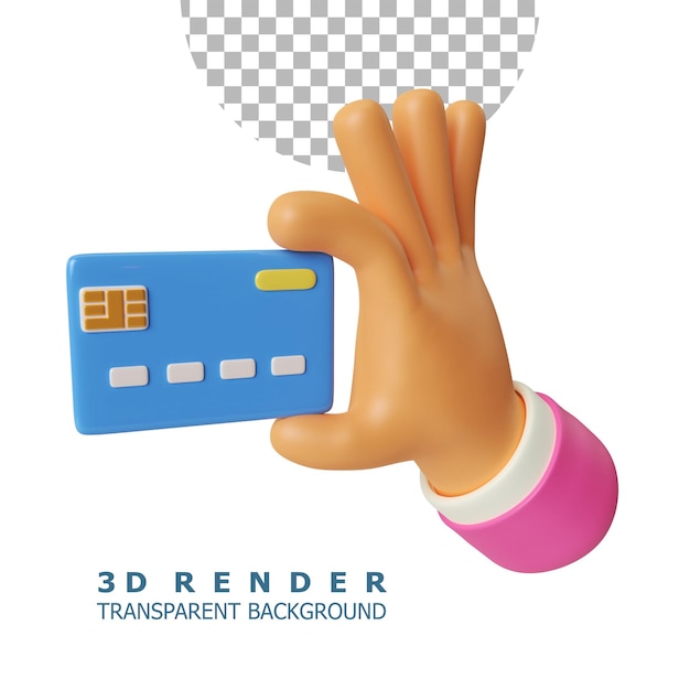 Credit Card 3D Rendering Illustration