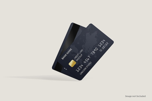 Credit Card Mockup Designs in 3D Rendeirngs in 3D Rendeirng