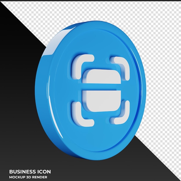 Credit Card Scan Business Icon 3D Render Illustration