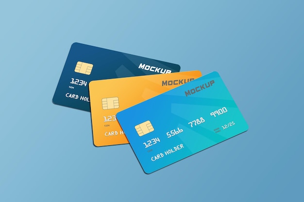 Credit card smart card mockup design