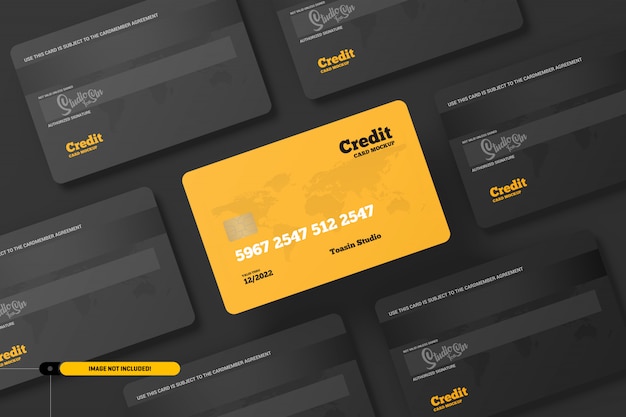 Credit Cards. Gift Cards Mockup