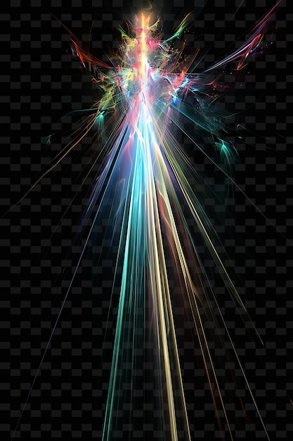 Crepucular Rays With Angular Spread Divine Radiant Evoking S PNG Neon Light Effect Design