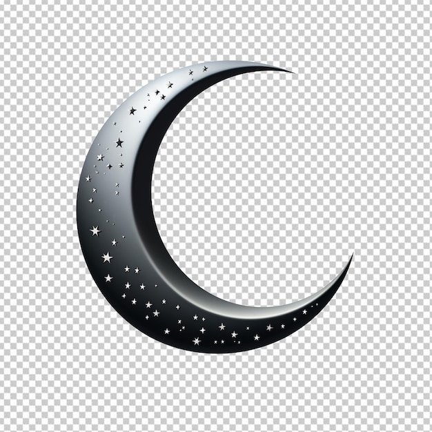 Crescent Moon isolated on transparent background