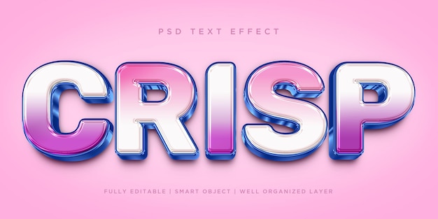 Crisp 3d style text effect