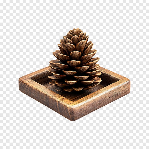 Crisp brown pine cone isolated on a transparent background for naturethemed artwork