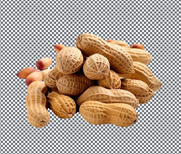 Crispy and Delicious Peanuts isolated on transparent background