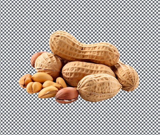 Crispy and Delicious Peanuts isolated on transparent background