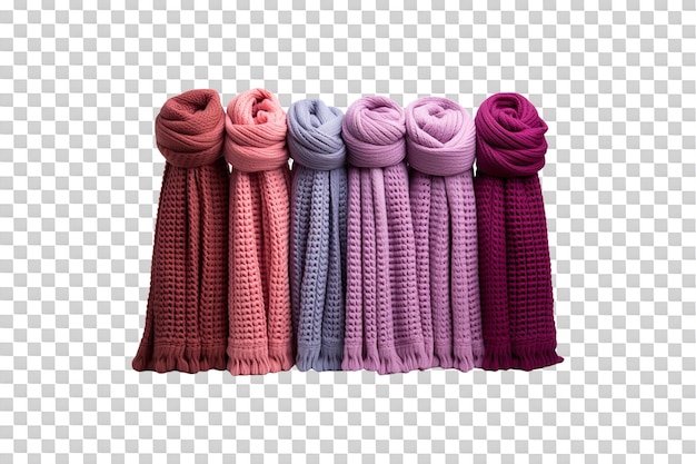 Crochet Scarves isolated on transparent background