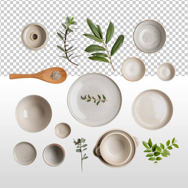 crockery set mockup tableware mockup