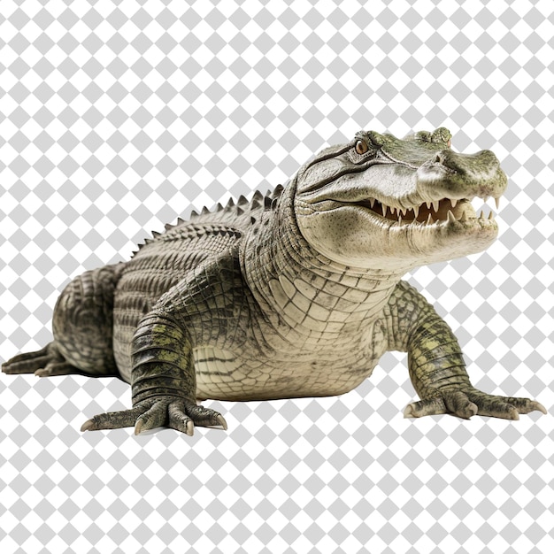 Crocodile Isolated on transparent background PSD file format