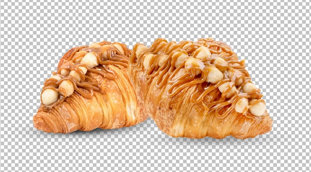 Croissant isolated on alpha layer