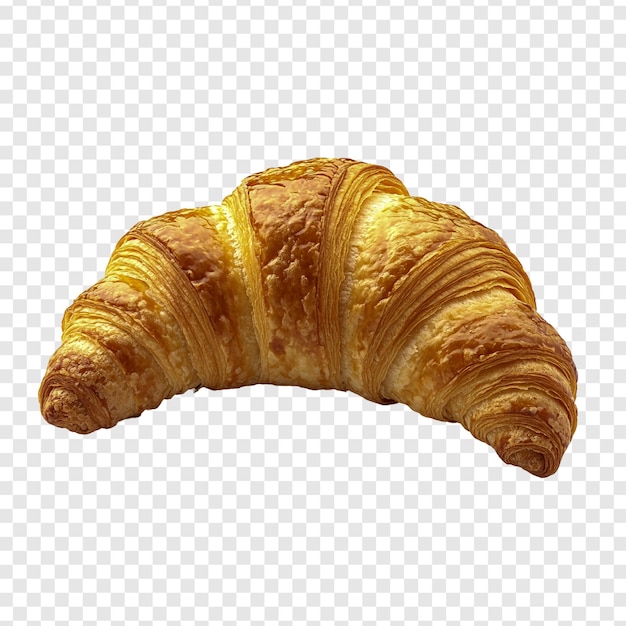 PSD a croissant with a croissant on a transparent background