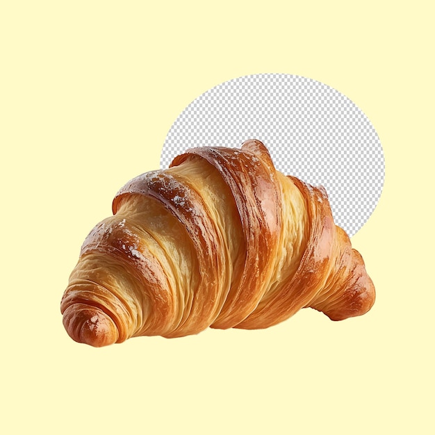 A croissant with transparent background