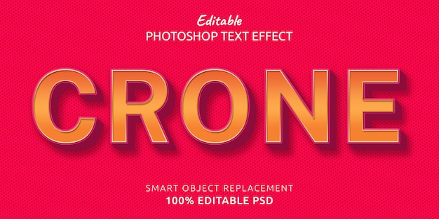 Crone Editable Text Style Effect