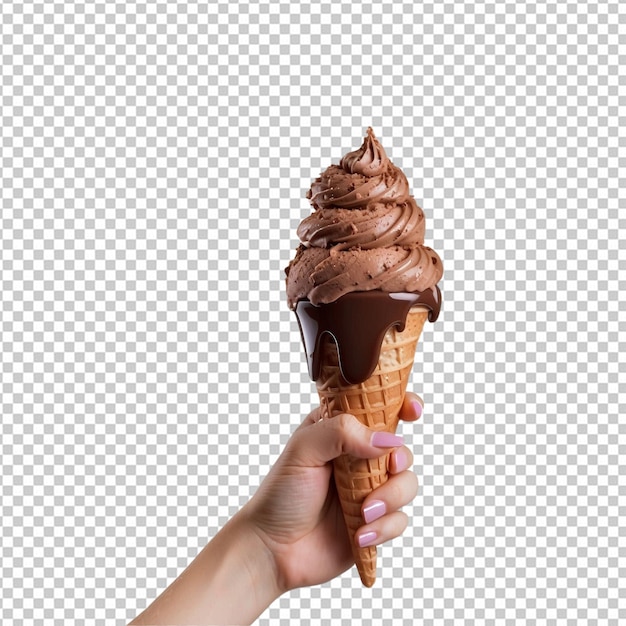 PSD crop person with ice cream