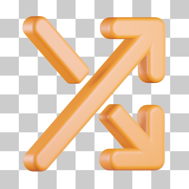 Cross Arrow 3D Icon