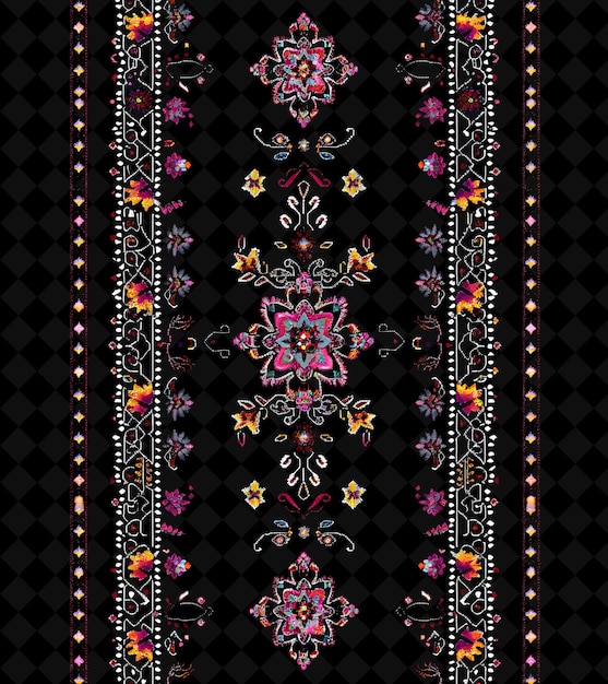 PSD a cross stitch pattern with the pink and purple flowers