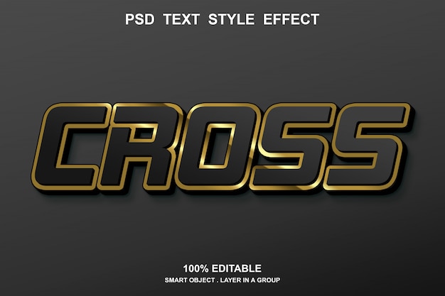 Cross text effect