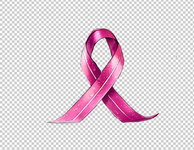 crossed pink ribbon