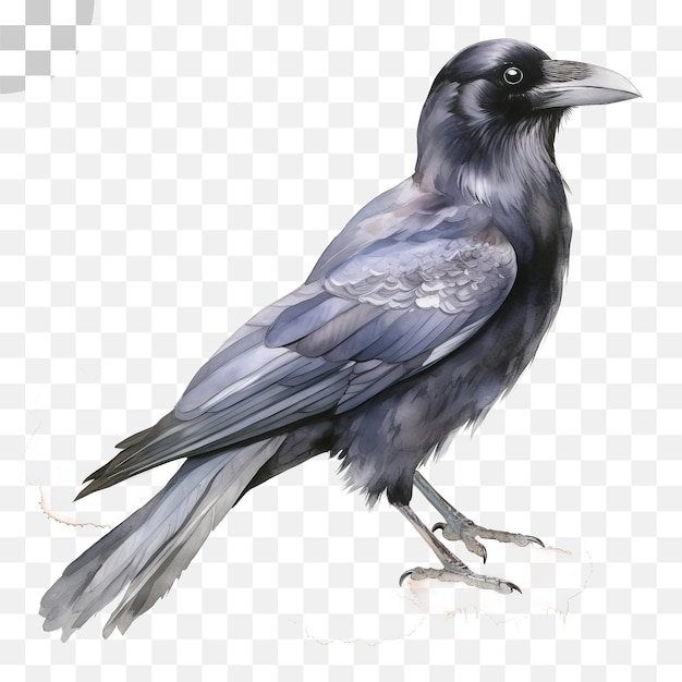 A crow drawing of a crow on a transparent background - crow png download