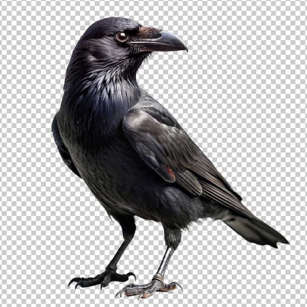 crow studio shot isolated on clear white backgro