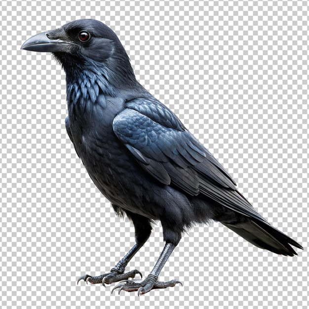 crow studio shot isolated on clear white backgro