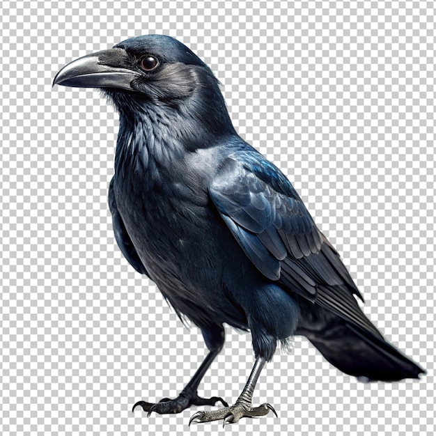 crow studio shot isolated on clear white backgro