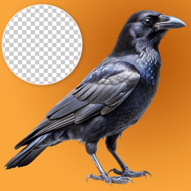 PSD crow on transparent background