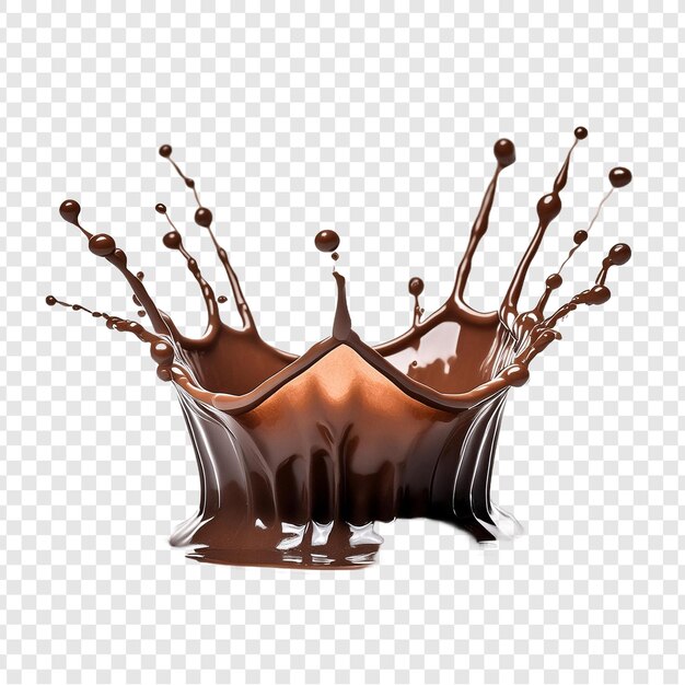 PSD a crown of chocolate with milk chocolate splashes