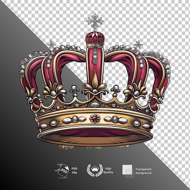 Crown isolated on transparent background