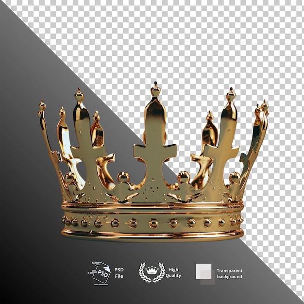 Crown isolated on transparent background