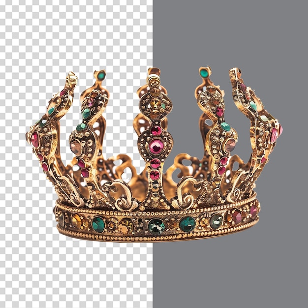 PSD crown jewellery isolated on transparent background