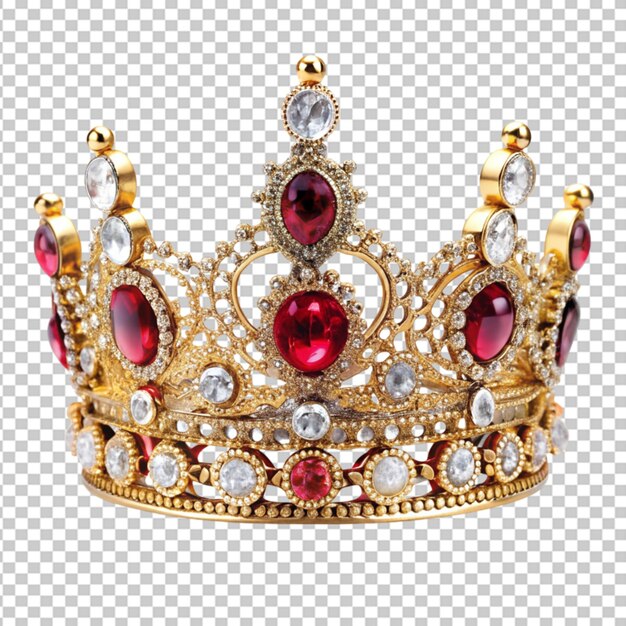 PSD crown jewelry on transparent background