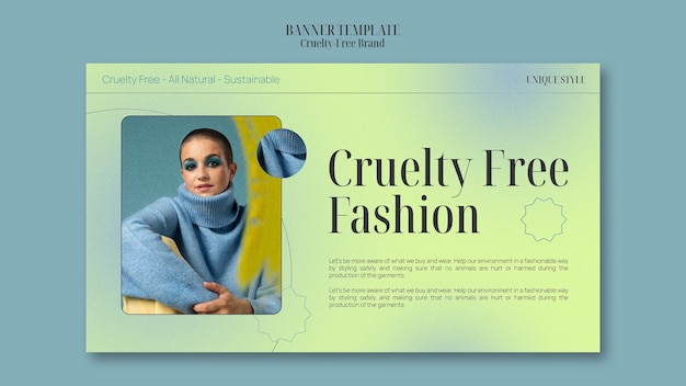 Cruelty free brand banner design template