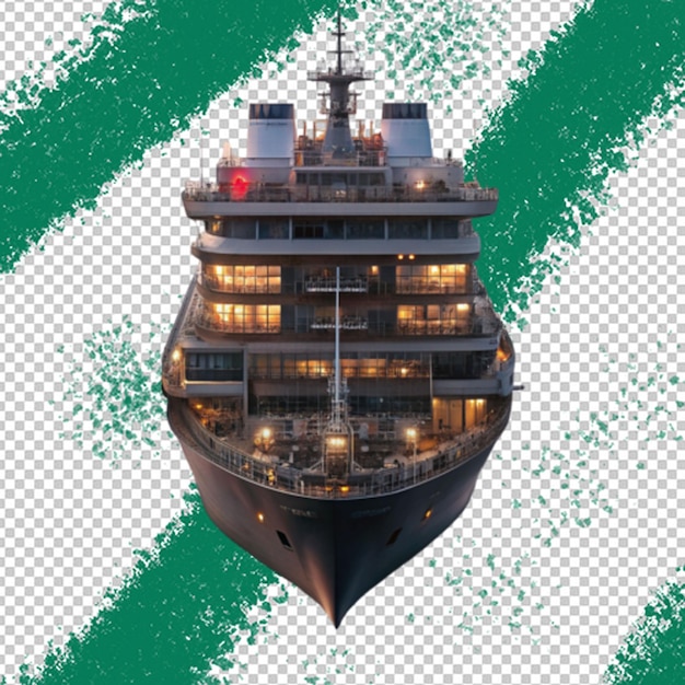 Cruise ship isolated transparent background