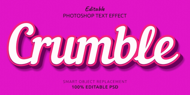 Crumble Editable Text Style Effect