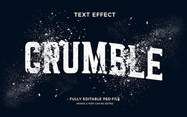 Crumble text effect