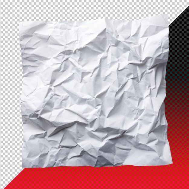 crumpled paper on transperent background