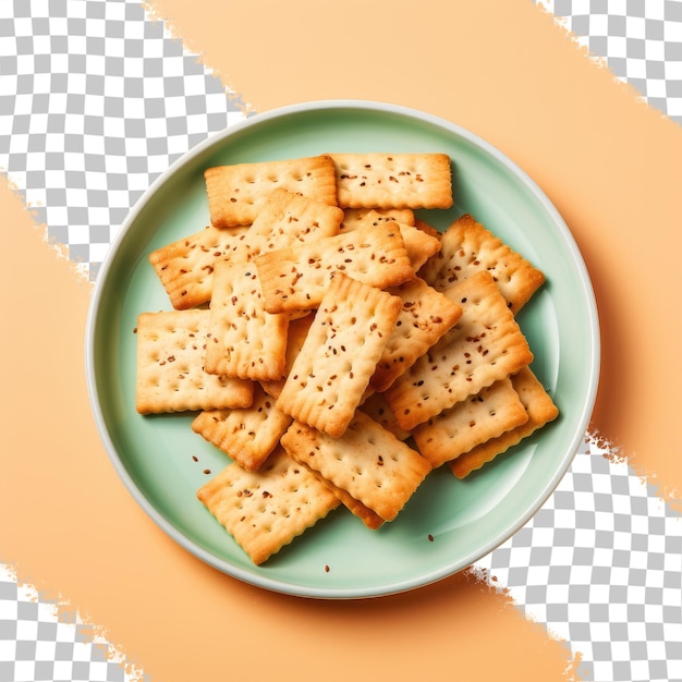 Crunchy snacks placed on a transparent background