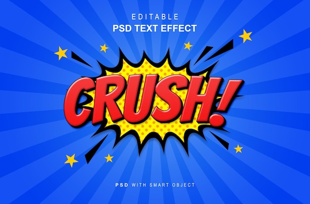 Crush comic text effect