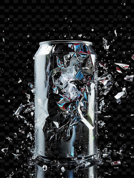 Crushed Aluminum Can Fragments With Jagged Edges and Sharp P Unique Texture Background Designs