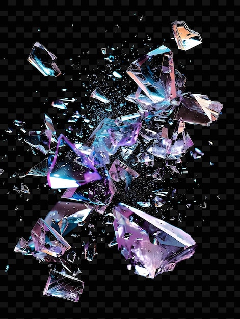 Crushed Crystal Fragments With Sparkling and Transparent App Unique Texture Background Designs