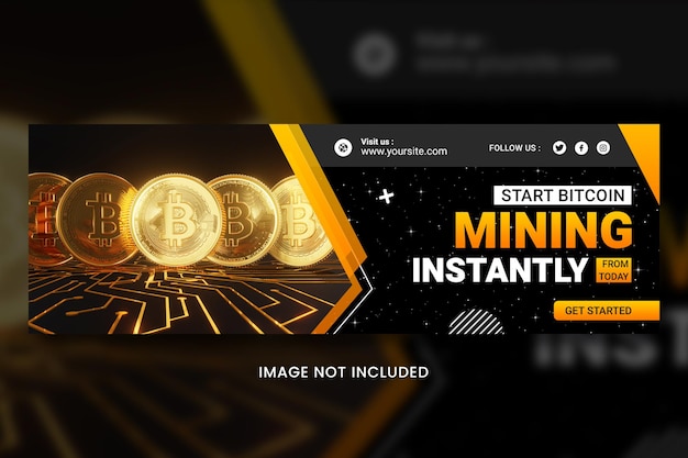 PSD crypto currency bitcoin social media banner