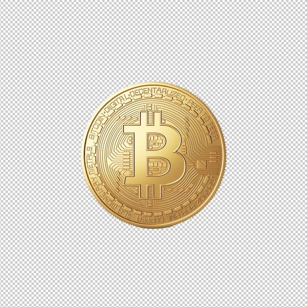 crypto currency golden bitcoin isolated