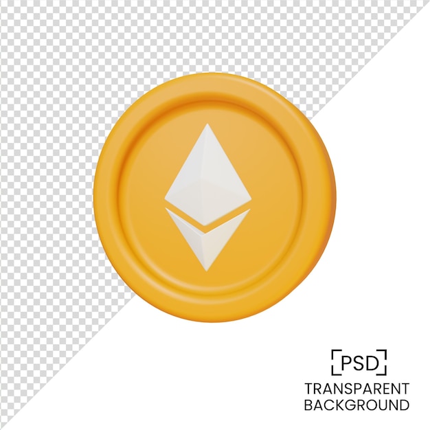 Crypto Ethereum 3d render illustration