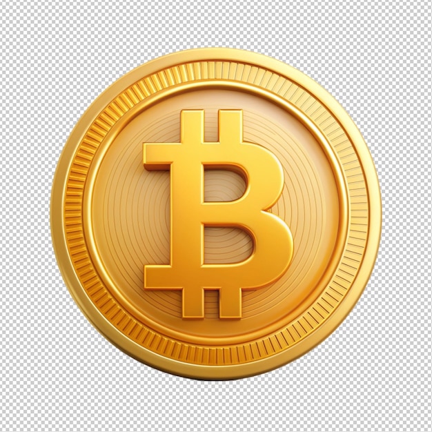 Cryptocurrency bitcoin golden coins isolated