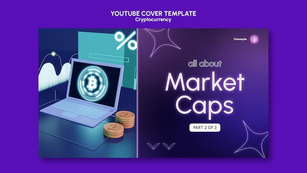 Cryptocurrency design template of youtube template